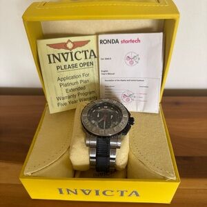 NEW INVICTA Men’s Ronda Startech Watch Swiss Quartz Chronograph Steel Strap